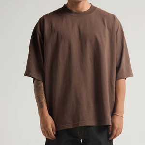Camiseta Oversize para Hombre Estilo Ruff, Algodón Lavado Vintage, Streetwear Oversize, Tejido Grueso, Cuello Redondo, Moda Casual, Suave - Product Image 5