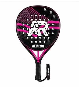 Raqueta de Pádel Negra de Alta Calidad, Cómoda, de Carbono 3k, con Núcleo Ligero de EVA, Ecológica, Forma de Toro, Personalizable y Brillante - Product Image 6