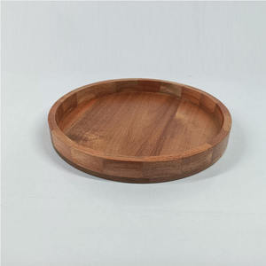 Assiettes en bois d'acacia et de manguier faites à la main, design moderne gravé sur mesure, écologiques, jetables, finition prête à l'emploi, cadeaux d'affaires, alimentation - Product Image 3