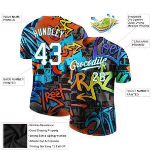 Custom Graffiti <b>Baseball</b> Jersey Sublimation Team Uniform Shirt Personalized Name & Number Sports Jersey Breathable Men's shirts - Product Image 4