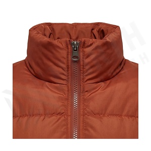 Hooded Quilted Waterproof <b>Bubble</b> Jacket Black Full Sleeve Winter Windproof Cotton Shell Knitted Fabric Polyester Filling Stand - Product Image 4