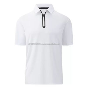 Polo de Golf de Manga Corta para Hombre, Color Sólido, Secado Rápido, Informal, con Estampado, Cuello con Solapa y Cremallera, Absorbe el Sudor - Product Image 2