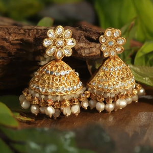 18K Gold Plated Zircon Coin Earring Set-Matte Semi Bridal Fashion Jewelry - Product Image 3