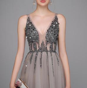 Vestidos de Fiesta para Mujer con Cuello en V, Brillantes, Entrega Rápida - Product Image 6