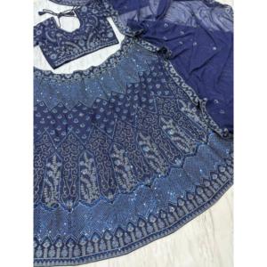Conjunto de mujer de último diseñador Lehenga Choli bellamente bordado - Product Image 4