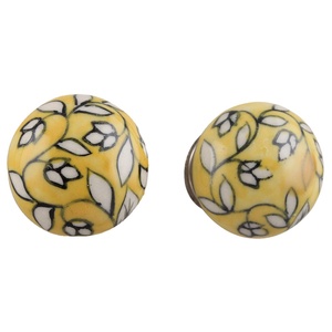 กลุ่มเซรามิกประเทศฝรั่งเศสตู้ตู้เสื้อผ้าลูกบิดที่ไม่ซ้ำกันสีเหลืองเด็กห้องดึงดอกไม้ที่ไม่ซ้ำกันเฟอร์นิเจอร์ลิ้นชัก4.44เซนติเมตร CK-654 - Product Image 4