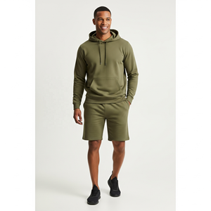 Ventes en gros de sweat-shirts à capuche et shorts pour hommes avec logo personnalisé, 100% coton, teinture unie, haute qualité, écologique, coupe-vent, sport, extérieur - Product Image 4