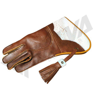 Wholesale Cowhide Leather Double Layer Falconry Gloves <b>Trainers</b> Soft Breathable <b>Waterproof</b> Anti-Slip Touch Screen Portable - Product Image 3