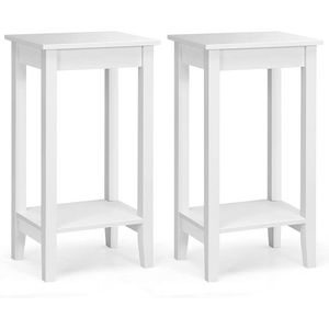 Set di 2 Tavolini Versatili a 2 Livelli con Ripiano Portaoggetti, Tavoli Console - Product Image 4