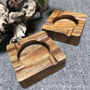 Classic American Style Wooden Cigar <b>Ashtray</b> Handmade Eco-Friendly Customized Shape Tabletop Ash Holder New Design Smoking - Product Image 5