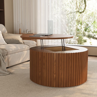 Table basse ronde relevable de 31,5 pouces, table centrale moderne pour salon, coin canapé, meubles de maison, rangement et décoration