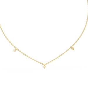 Collier simple en diamant simple à six broches en argent sterling S925, pendentif haut de gamme de luxe léger pour femme, conception de niche, style froid - Product Image 3