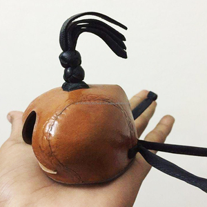 CABINET DE CURIOSITÉ superbe capuchon fauconnerie cuir oiseau 29