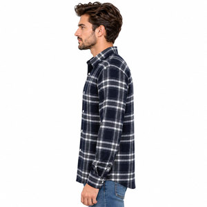 Chemise de travail robuste pour homme en flanelle 100 % coton, vêtement de travail d'extérieur durable, séchage rapide, respirant, pour l'automne - Product Image 4