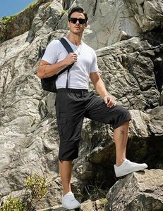 Men's <b>Lightweight</b> Outdoor Utility <b>Cargo</b> <b>Shorts</b> Stretch Fabric Water Resistant Multi Pocket Casual <b>Shorts</b> - Product Image 5