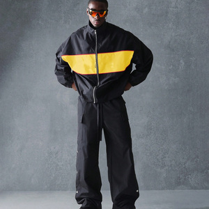 Ensembles coupe-vent à capuche unisexes pour l'hiver, style streetwear, avec effet délavé et imprimé, pour un usage quotidien - Product Image 5