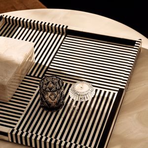 White & <b>Black</b> Resin Inlay Wood Resin Traditional Wedding Serving <b>Tray</b> Decorative Coffee Table Custom Logo Home Craftera Exports - Product Image 6