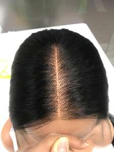 วิกผมมนุษย์ทรงตรงลายกระดูกตรงมีความหนาแน่น180วิกผมลูกไม้สองชั้นพร้อมผมเวียดนามโปร่งแสงระดับ HD - Product Image 3