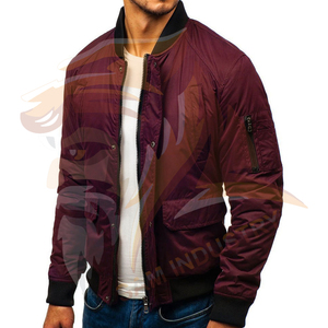 Hot Selling <b>Men</b> Bomber <b>Jackets</b> 100% Polyester Material <b>Lightweight</b> Breathable Customized Logo Printing Bomber Winter <b>Jacket</b> - Product Image 2