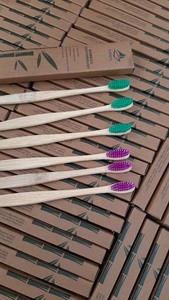 Échantillon gratuit de brosse à dents en bambou souple noir biodégradable et écologique personnalisée de 99GD vente en gros - Product Image 3