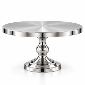 Stainless Steel Round Cake <b>Stand</b> With Non-Toxic Finish Hand <b>Wash</b> Only 1 Piece - Product Image 4