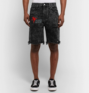 Shorts en jean amples et délavés pour hommes, style streetwear, personnalisables par le fabricant, en denim brut, coupe oversize, pour la vente en gros - Product Image 1