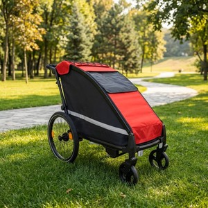 Remorque de poussette en alliage d'aluminium KS-6200 Big Dog, suspension indépendante, pneus gonflables de 20 pouces, légère, pliage facile - Product Image 5