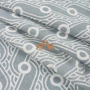 Nueva Tela de Algodón Orgánico Puro Tejida a Mano con Estampado Kashish Gris para Decoración del Hogar, Manualidades y Ropa - Product Image 2