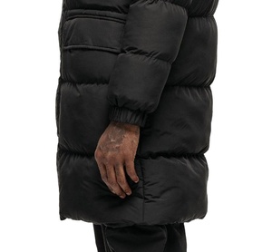 Chaqueta de invierno negra de moda, abrigo largo acolchado para hombre, abrigo largo grueso y cálido para hombre, chaquetas acolchadas. - Product Image 2