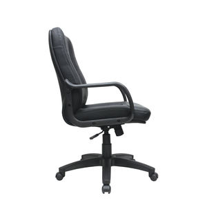 Silla de Oficina Ejecutiva Moderna DUKE de Malasia, Respaldo Medio, Alta Calidad, Metal Cromado, Cuero Sintético, Malla, Espuma PP Ergonómica - Product Image 2