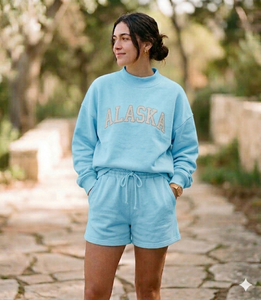 Polished Women <b>Mock</b> <b>Neck</b> <b>Top</b> With Shorts Set Roomy Fit Contemporary Casual Clothing Wear Style - Product Image 1