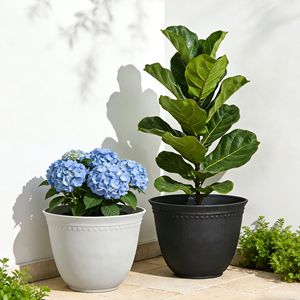 Maceta Moderna Blanca de Resina Reciclada de 18 Pulgadas para Jardín Exterior y Uso en Hoteles - Product Image 5