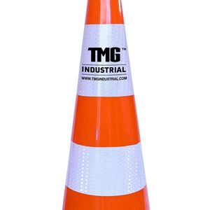 Cono Stradale Riflettente in PVC da 29 Pollici, 252 Coni con Base Quadrata da 14 Pollici, Bande Riflettenti ad Alta Intensità per Clima Caldo e Freddo TMG TC29 - Product Image 3