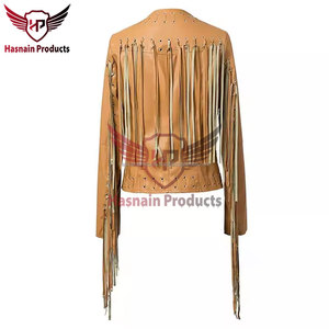 Veste en cuir Western Cowgirl personnalisée pour femmes Manteau d'hiver court pour dames Vêtements d'extérieur en cuir élégants pour femmes - Product Image 5