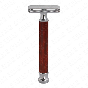 Eco Friendly Wooden Handle Twin Blade Safety Razor Premium Stainless Steel Grooming Tool for <b>Men</b> - Product Image 5