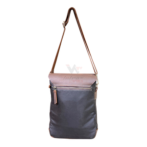 Oily Canvas Small Waterproof Vintage Leather Flap <b>Messenger</b> <b>Bag</b> Unisex <b>Crossbody</b> Outdoor Daily Carry - Product Image 3