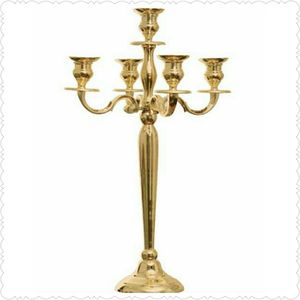 Candélabre classique en laiton à 5 lumières, centre de table pour mariage, dîner, événement, décoration intérieure - Product Image 6