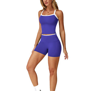 High Demanding Women's Yoga <b>Sets</b> Eco Friendly Customized Packaging Anti Bacterial Solid Color Pattern Quick Dry 2 Piece <b>Sets</b> - Product Image 3