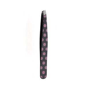 DANTRIC IMPLANTS Stainless Steel High Quality Durable Classic Eyebrow Tweezers <b>Clip</b> Slanted Squared Tip Serrated Tip - Product Image 1
