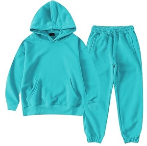 Latest Design Good Quality Pullover <b>Hoodie</b> Tracksuits For Kids Set 2pcs Sportswear Joggers French Terry Sweat Suit Kids Clothing - Product Image 1