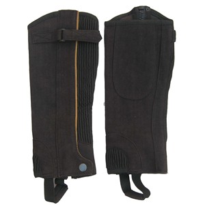 Polainas de equitación de cuero sintético para mujer, duraderas, protección para las piernas, equipo de equitación, polainas de vaquero - Product Image 1