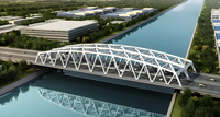 Pont préfabriqué en structure métallique pour autoroute, classe I, à simple travée, portant de 9 à 60 mètres, personnalisable, garantie de plus de 5 ans, Hebei