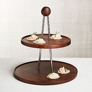 Modern Two Layer Cake Stand with Durable Metal <b>Frame</b> for Serving Desserts and Snacks - Product Image 2