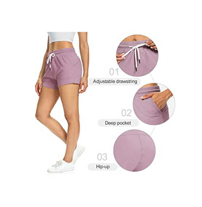 Pantalones Cortos Deportivos Casuales de Verano para Mujer, Talla Grande, Hechos a Medida, Cómodos y Transpirables, Cintura Elástica, de Alta Calidad y Secado Rápido - Product Image 5