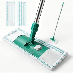 Serpillère industrielle en coton robuste à long manche, auto-essoreuse, en aluminium, pour nettoyage de sols humides, réutilisable - Product Image 5