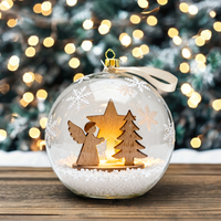 2026 Custom LED Light Resin Christmas Globe High Quality <strong>Crystal</strong> Balls for Home Decoration Classic Angle <strong>Trees</strong>