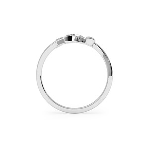 Anillo de Compromiso Romántico con Forma de Planta y Diamantes en Plata de Ley 925 para Mujer, Engaste Pavé, Corte Brillante Redondo - Product Image 6