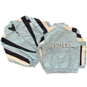 Ensemble de survêtement coupe-vent pour homme, veste et pantalon, couleur personnalisée, broderie, vêtements de sport légers, nylon, capuche, patchwork - Product Image 4