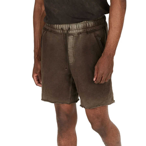 Shorts délavés tendance pour hommes en molleton 100 % coton, shorts décontractés pour garçons, shorts d'été pour hommes - Product Image 3