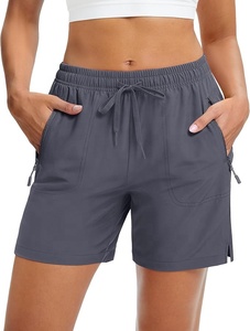 Ever Glow Stylish Customized Logo Cheap Women's Mid Waist Breathable Eco-Friendly Waterproof Windproof Quick Dry Elastic <b>Shorts</b> - Product Image 1